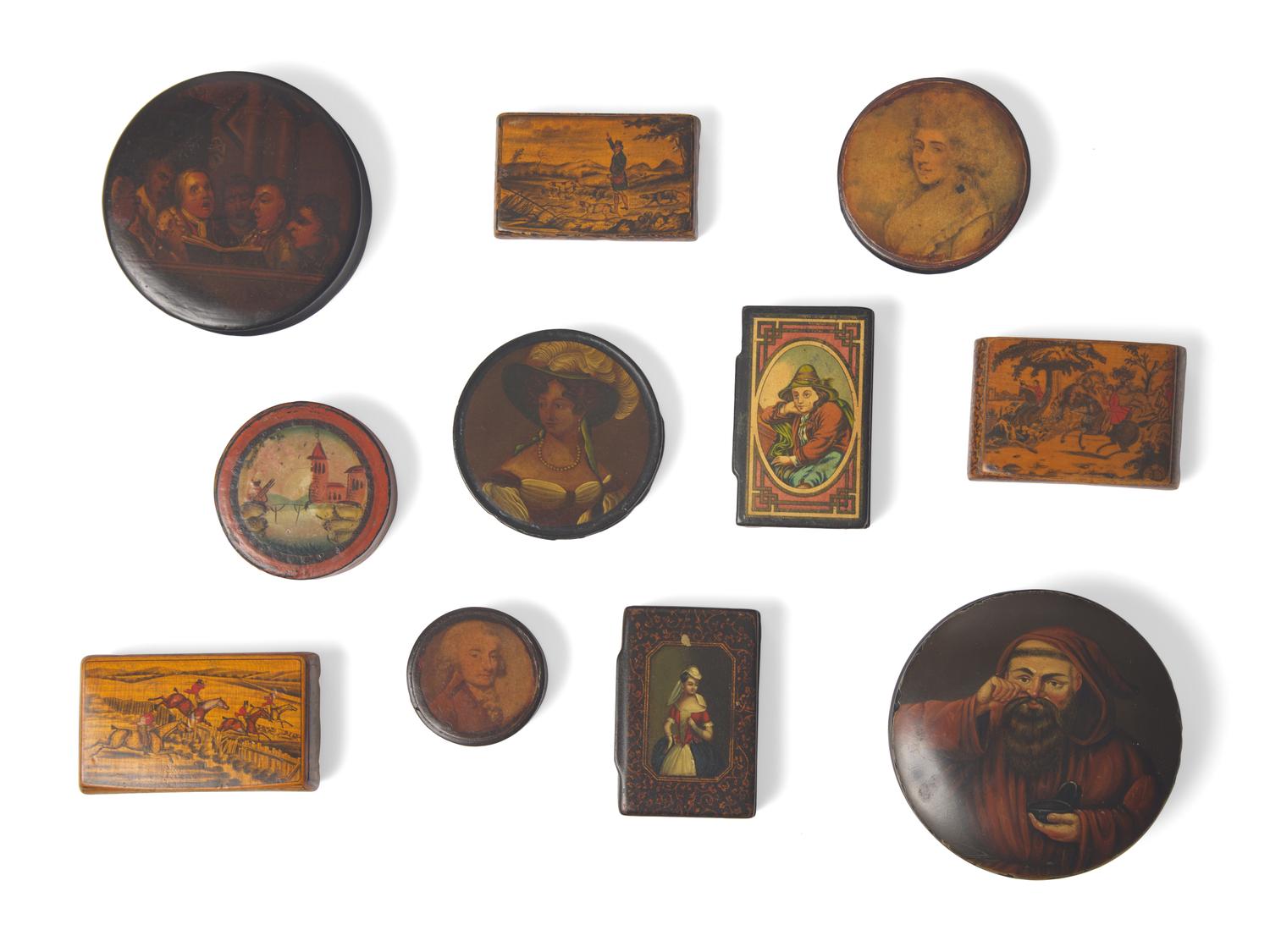 A Collection of English Snuff and Patch Boxes