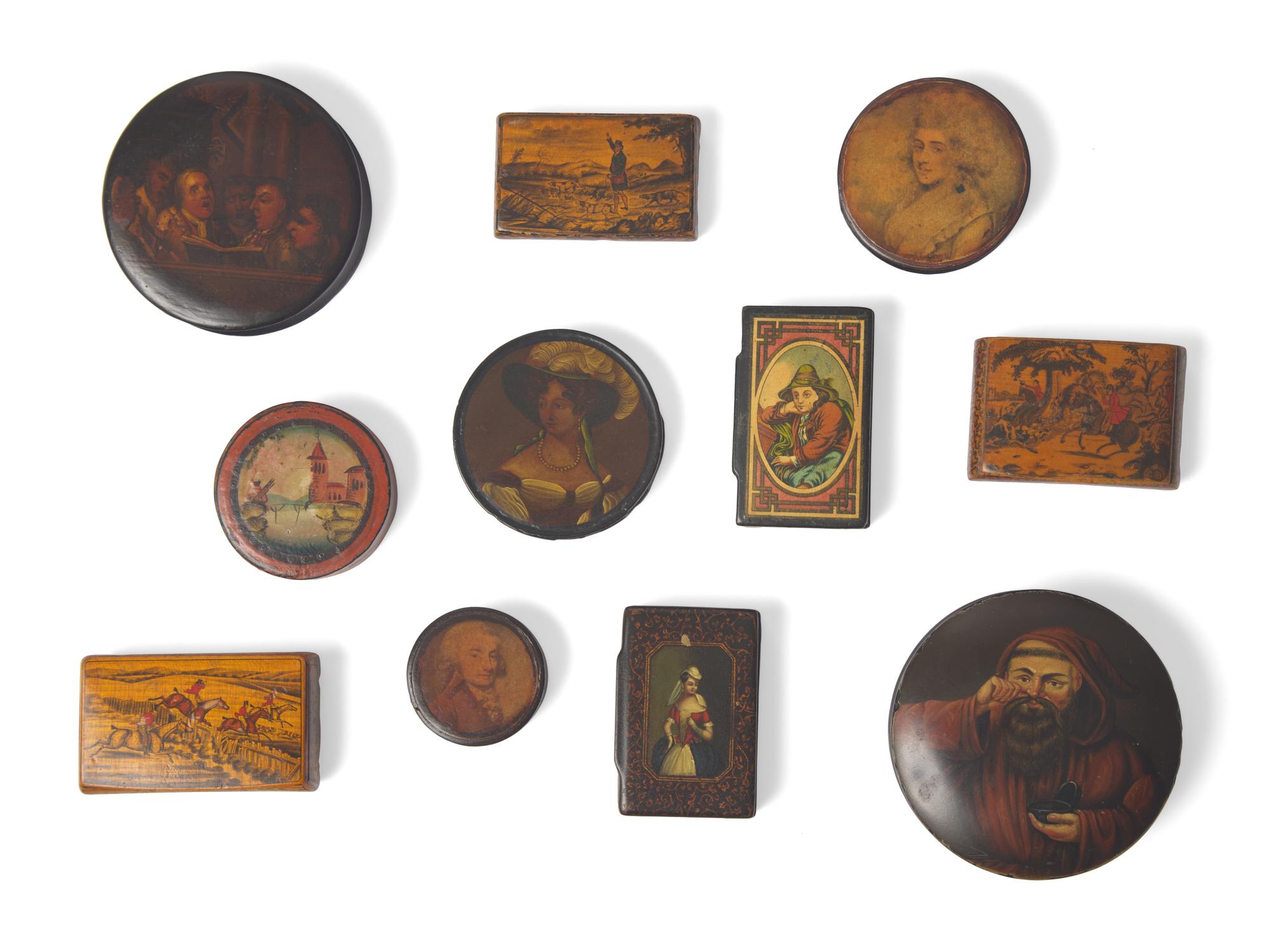 A Collection of English Snuff and Patch Boxes