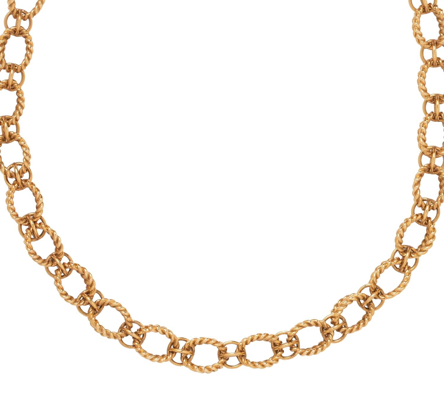 TIFFANY & CO., SCHLUMBERGER, YELLOW GOLD 'CIRCLE ROPE' NECKLACE