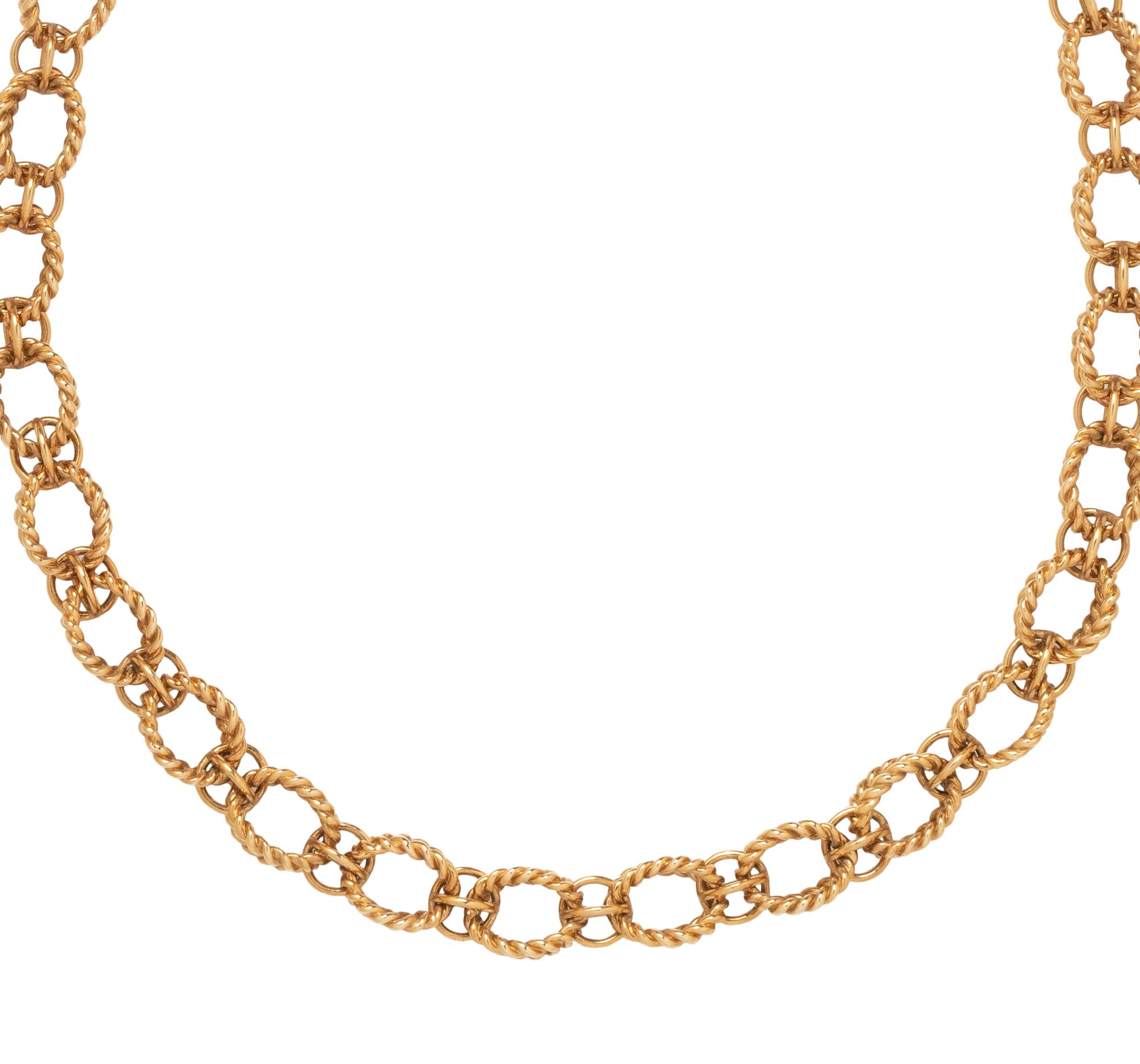 TIFFANY & CO., SCHLUMBERGER, YELLOW GOLD 'CIRCLE ROPE' NECKLACE