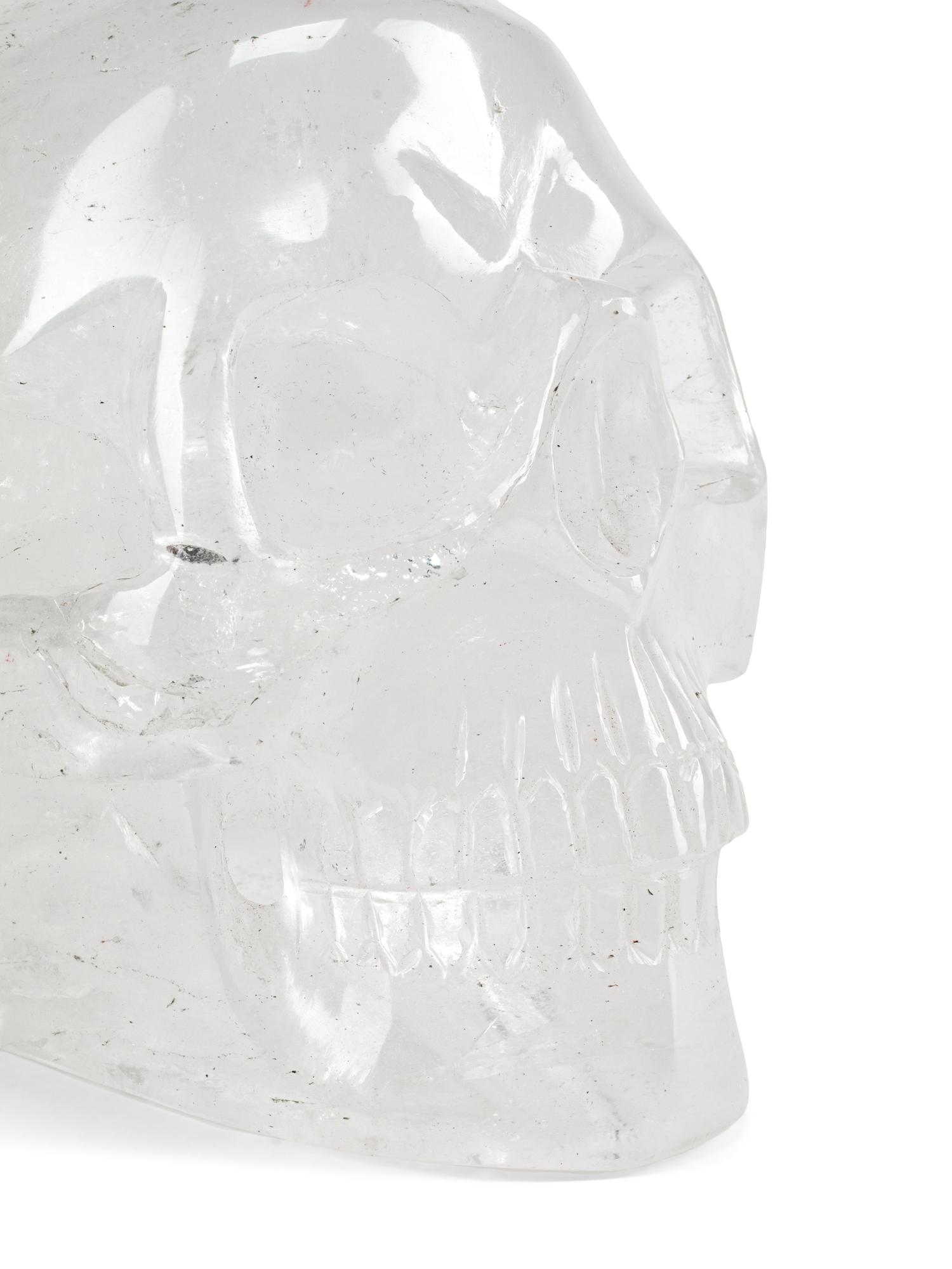 A Continental Carved Rock Crystal Skull