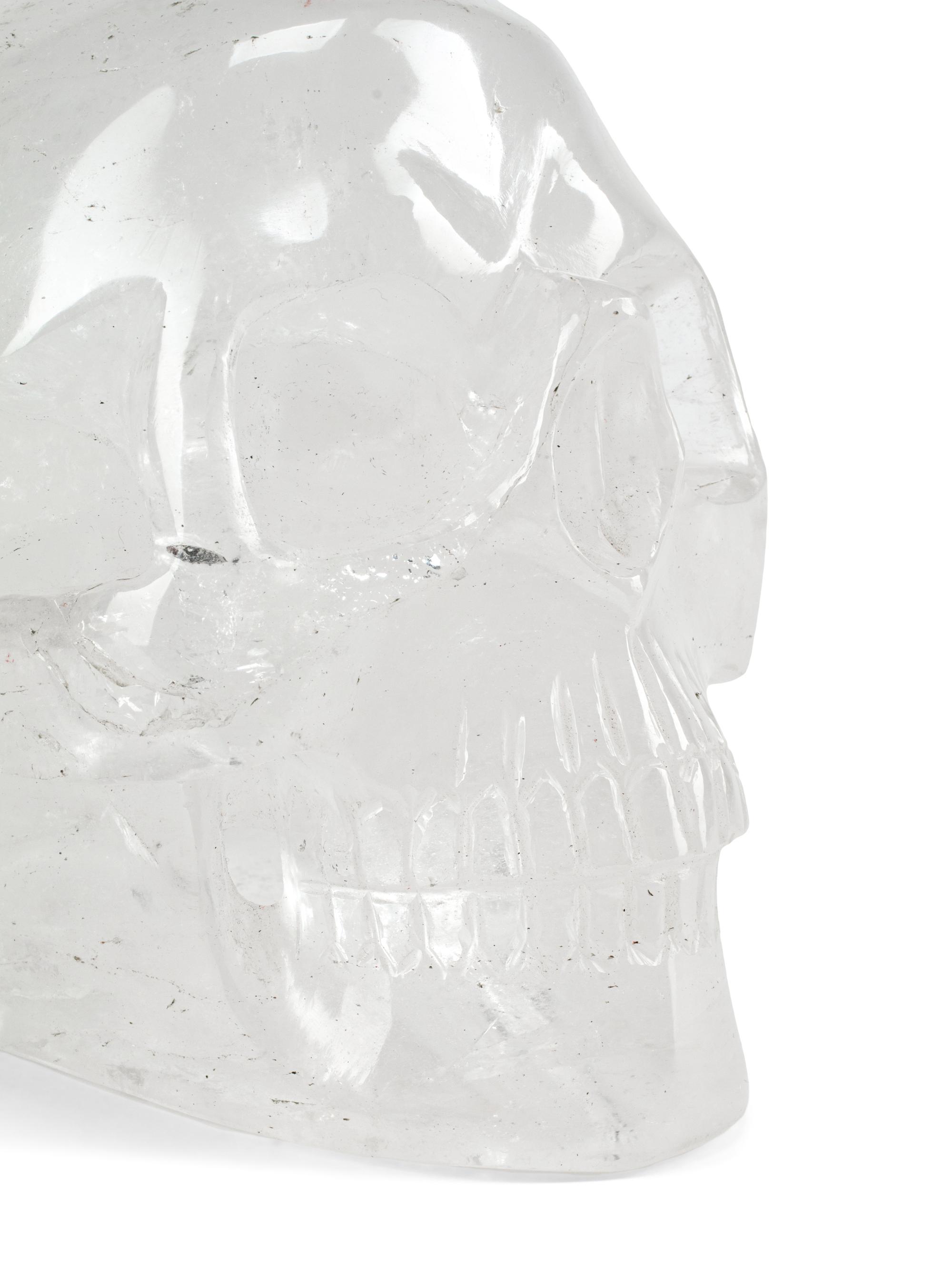A Continental Carved Rock Crystal Skull
