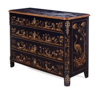 A Louis XV Style Chinoiserie Decorated Commode