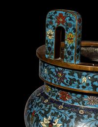 A Large Chinese Cloisonn é Enamel Incense Burner