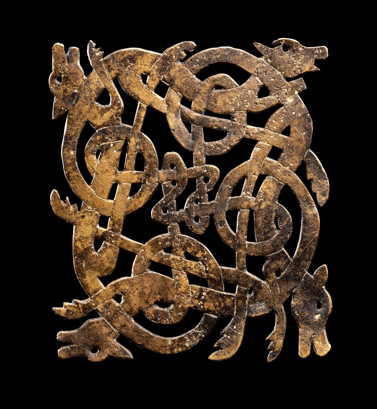 A Viking Bronze Openwork Plaque