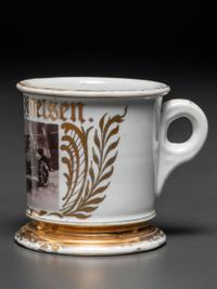 A Fireman's Porcelain Occupational Shaving Mug