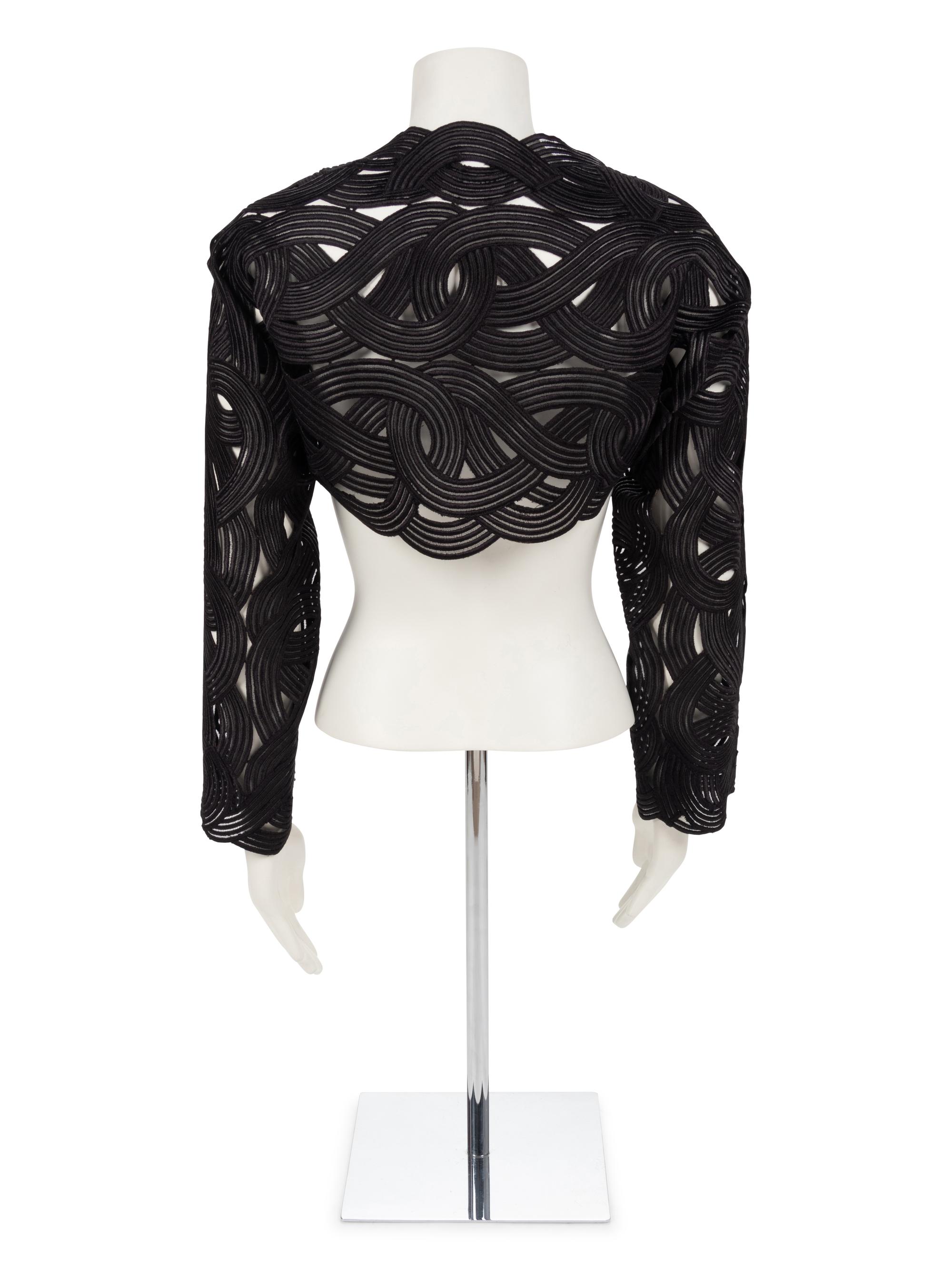 Geoffrey Been Black 'Ribbon' Bolero, 1990s