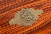An English Brass Mounted Rosewood Jewelry Casket