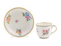 An Assembled Sèvres Porcelain Part Service Painted with Loose Bouquets ( Fleurs Détachées )