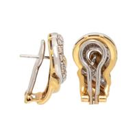 BICOLOR GOLD AND DIAMOND EARRINGS