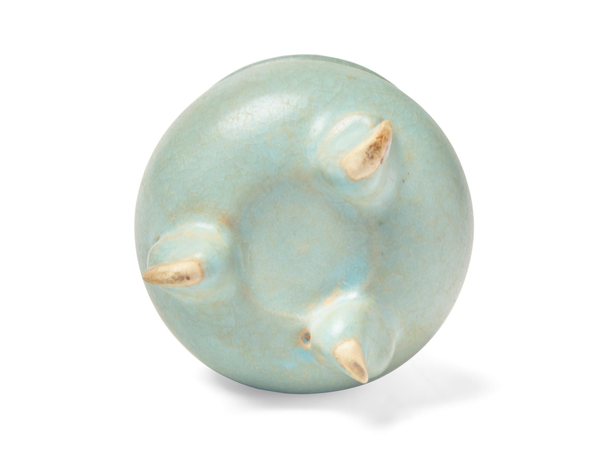 A Small Chinese Junyao Style Tripod Incense Burner