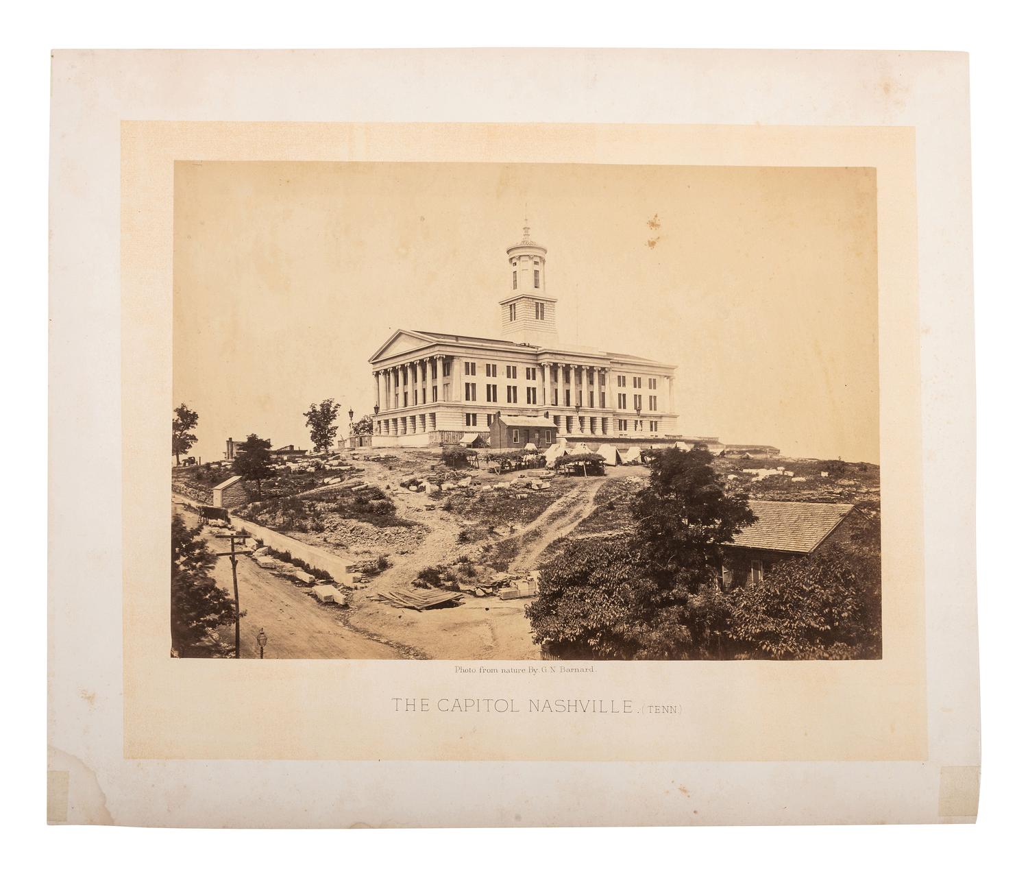 [CIVIL WAR]. BARNARD, George N. (1819-1902), photographer. The Capitol Nashville (Tenn.) . Ca 1866.