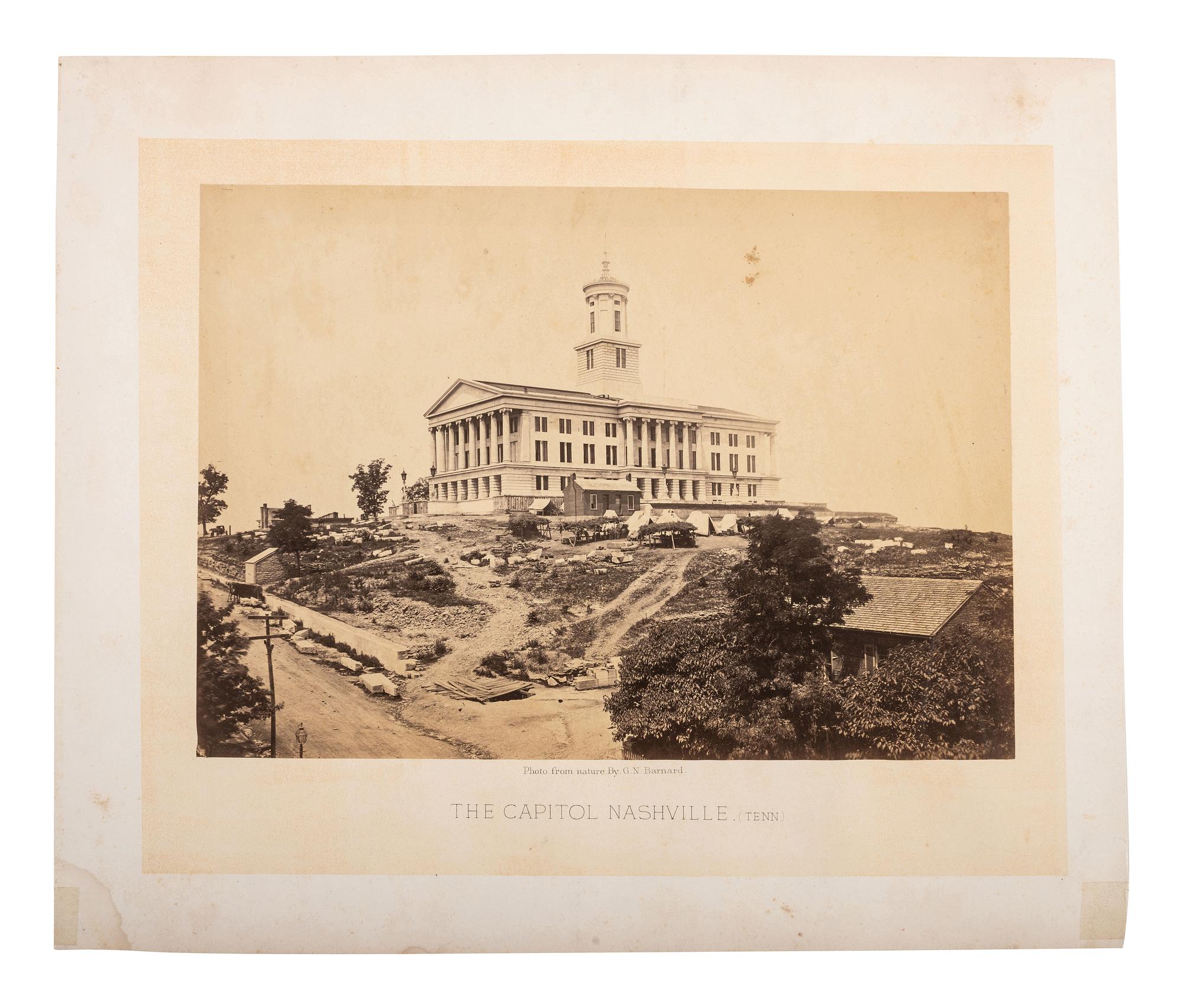 [CIVIL WAR]. BARNARD, George N. (1819-1902), photographer. The Capitol Nashville (Tenn.) . Ca 1866.