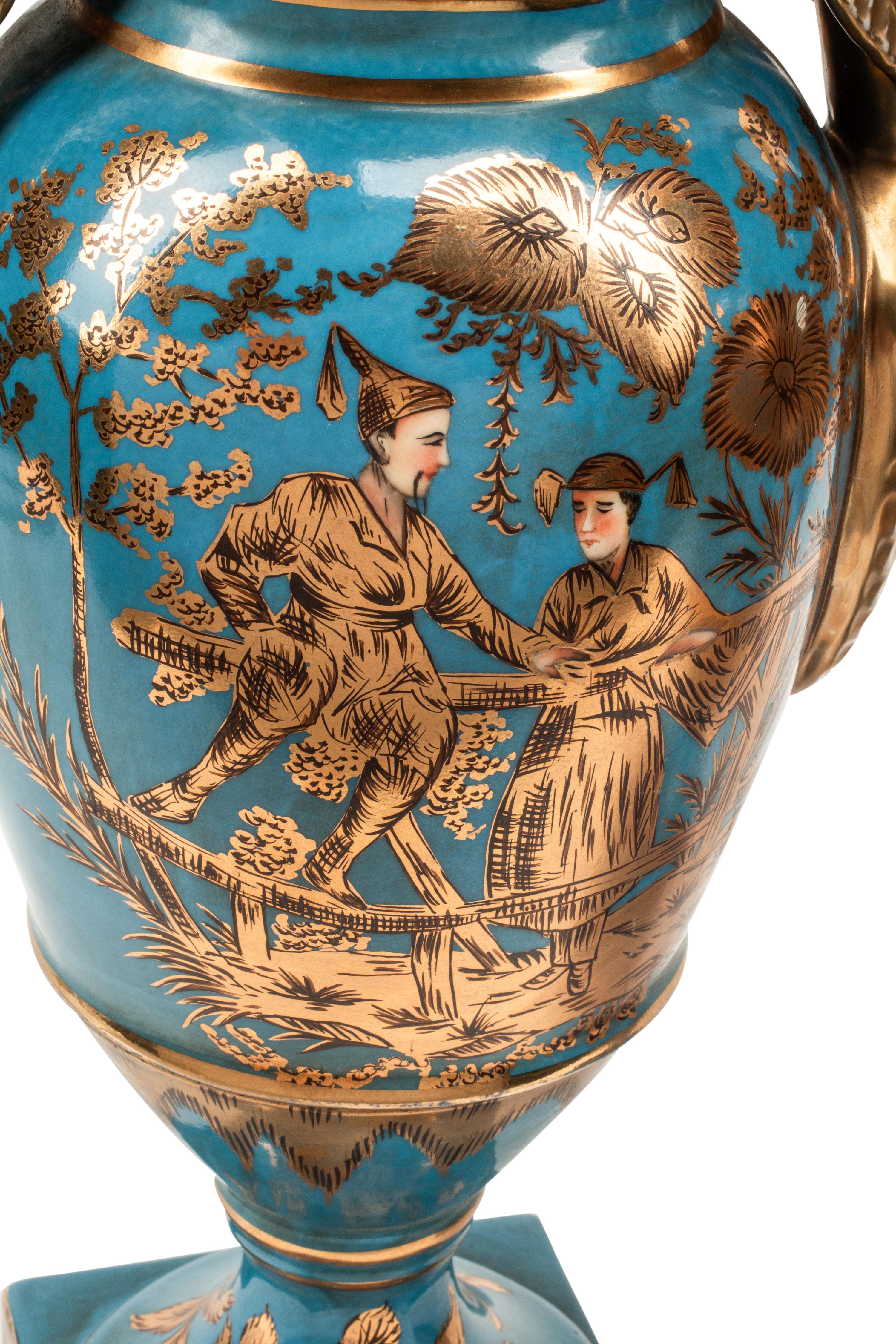 A Pair of Paris Porcelain Vases