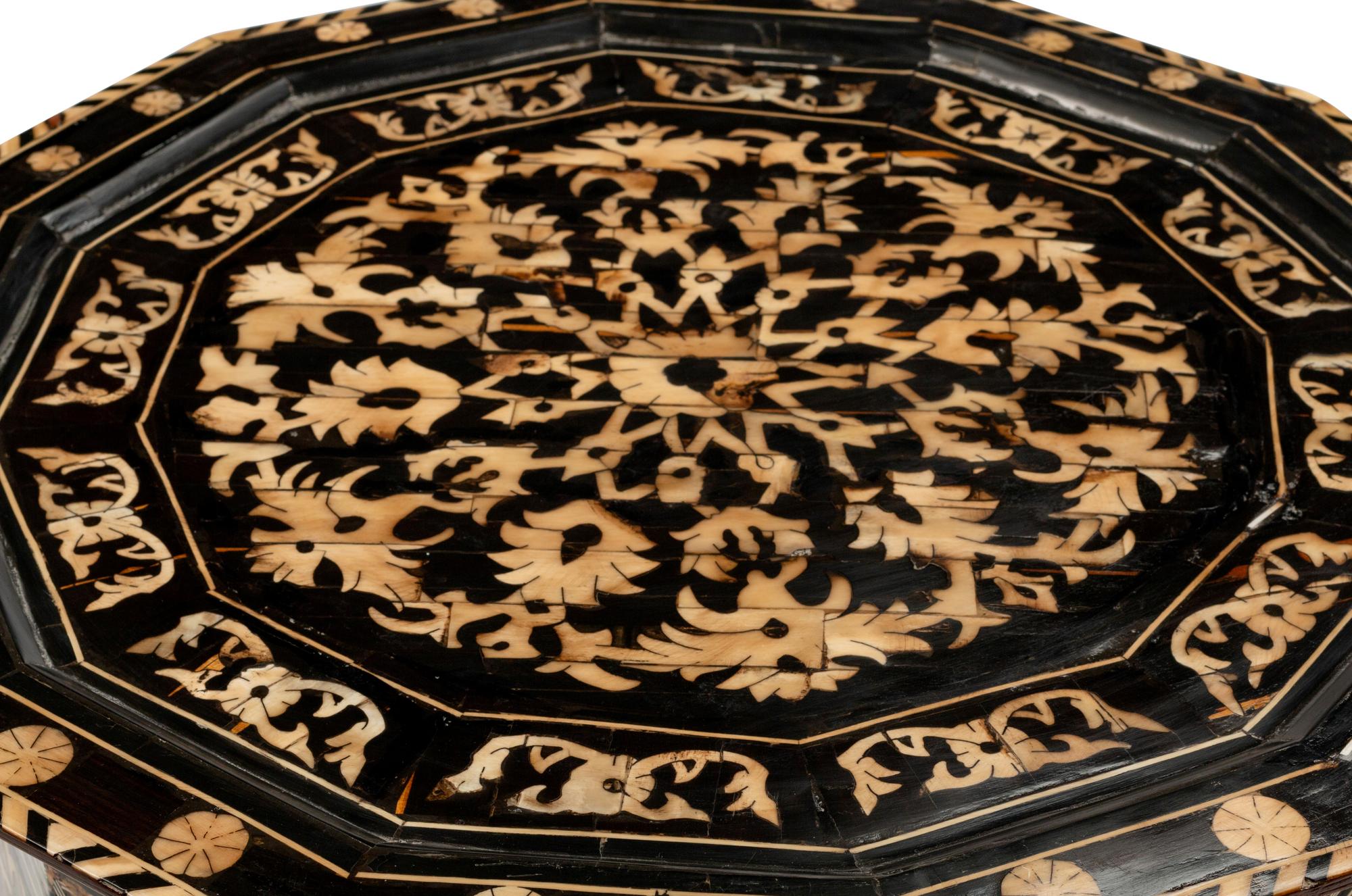 A Pair of Continental Marquetry Dodecagonal Tables