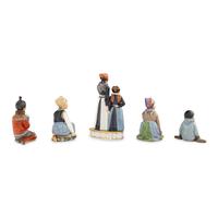 A Group of Royal Copenhagen Grønland Porcelain Figures