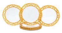 A Set of Eight French Faience Plates Diameter 12 1/2 inches. — 20TH CENTURY