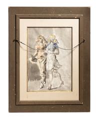 Girls Strolling (a double-sided work), 1943-44