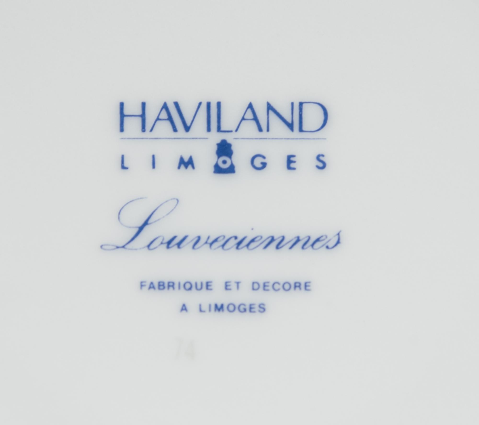 A Haviland Limoges Porcelain Louveciennes Dinner Service for Twelve