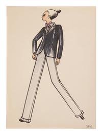 Four Issey Miyake for Geoffrey Beene Fashion Illustrations, Late 1960s