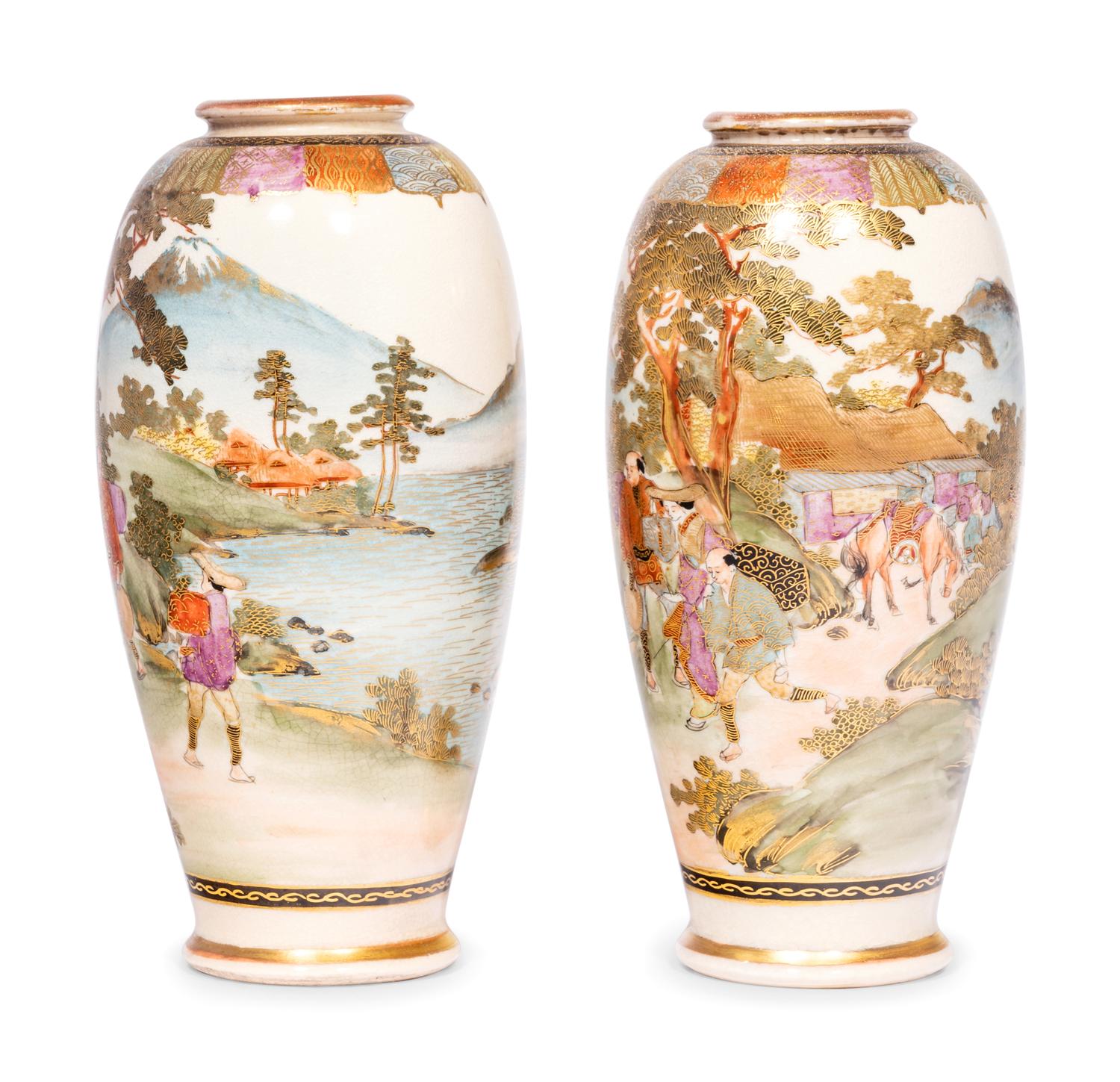 A Pair of Satsuma Vases