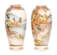 A Pair of Satsuma Vases