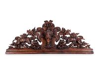 A German or Austrian Carved Oak Transom Panel