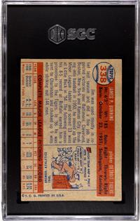 A Group of 1957 Topps Sandy Koufax, Don Drysdale and Jim Bunning Baseball Cards No. 338 (SGC 4 VG-EX)