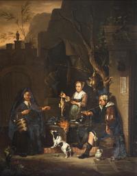 Follower of Gabriel Metsu, (Dutch, 1629-1667), Game Seller
