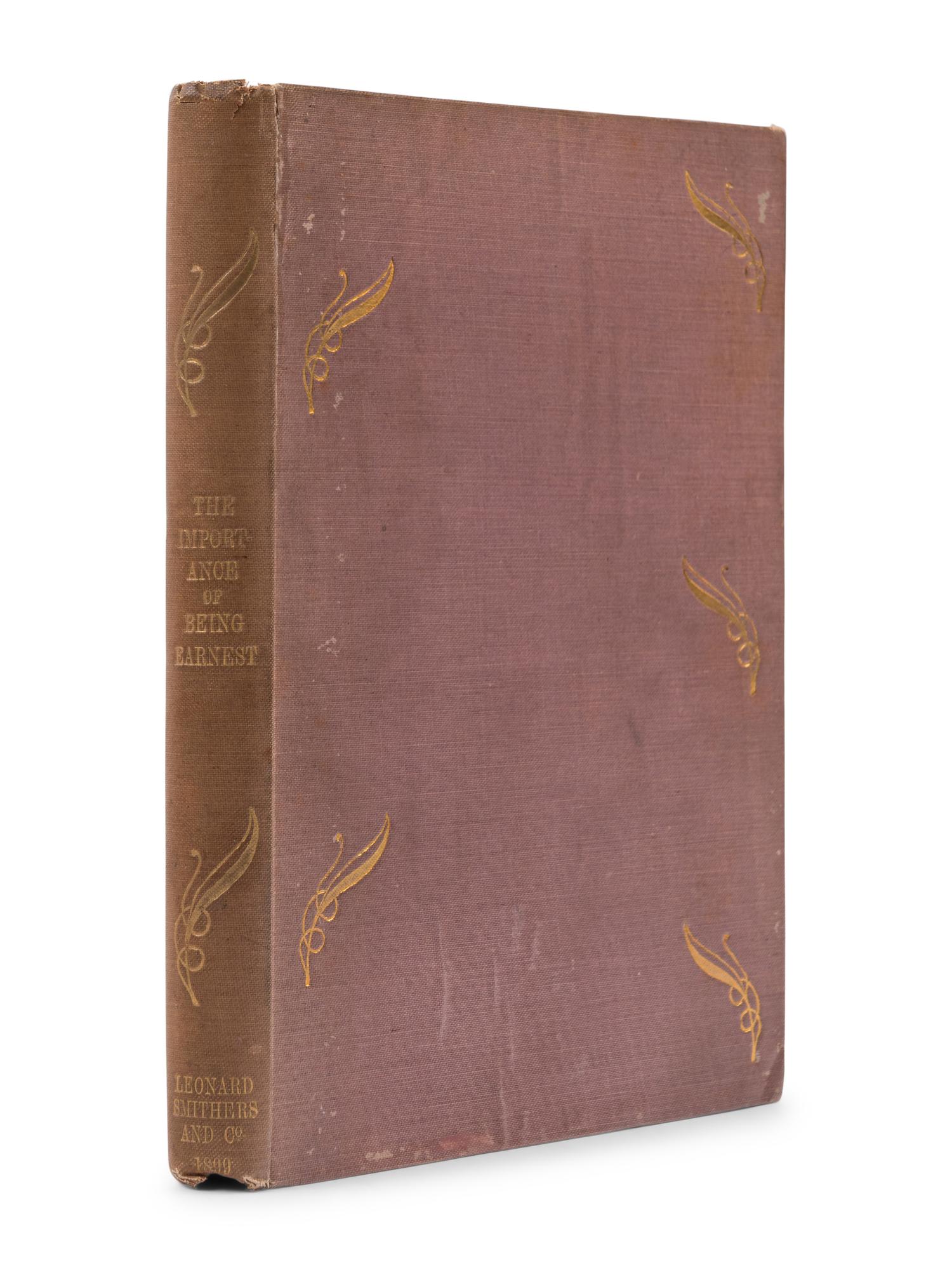WILDE, Oscar (1854-1900). The Importance of Being Earnest. A Trivial Comedy for Serious People . London: Leonard Smithers and Co., 1899.