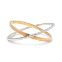 BICOLOR GOLD BANGLE BRACELET