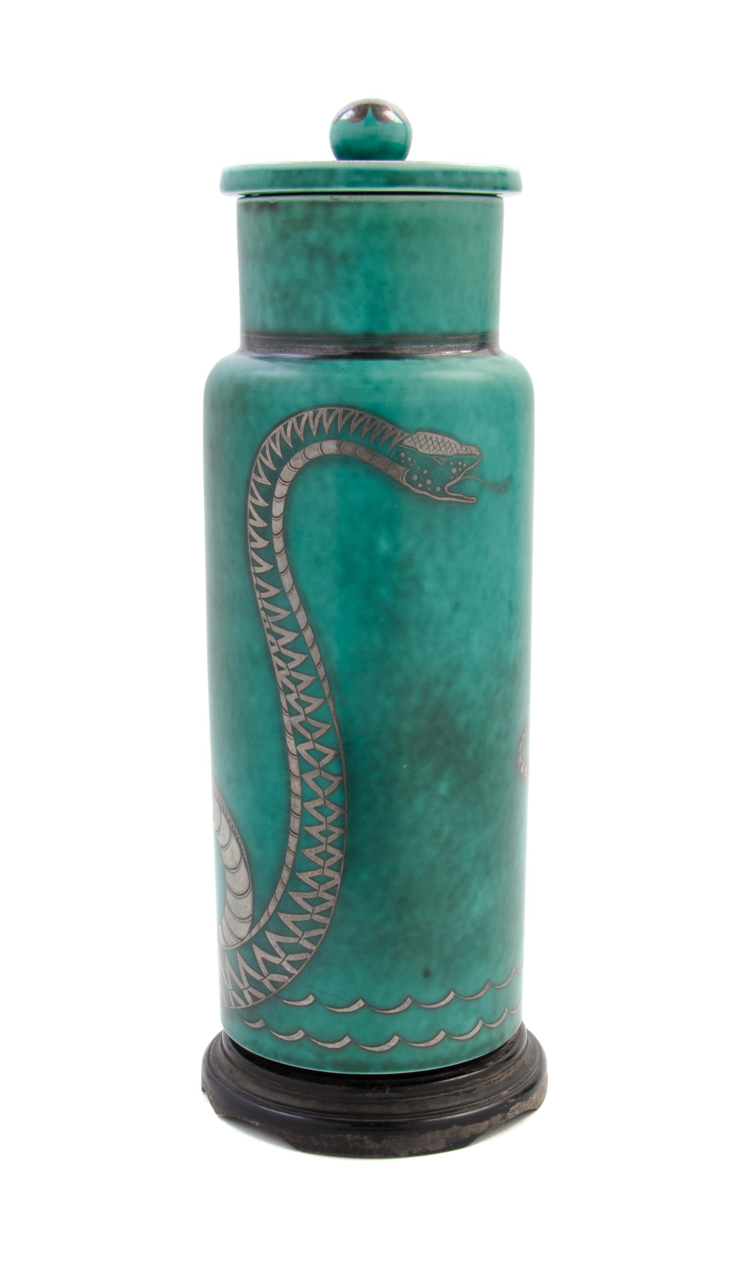 A Gustavsberg Argenta Vase Height 10 1/4 inches. — WILHELM KAGE, 1930