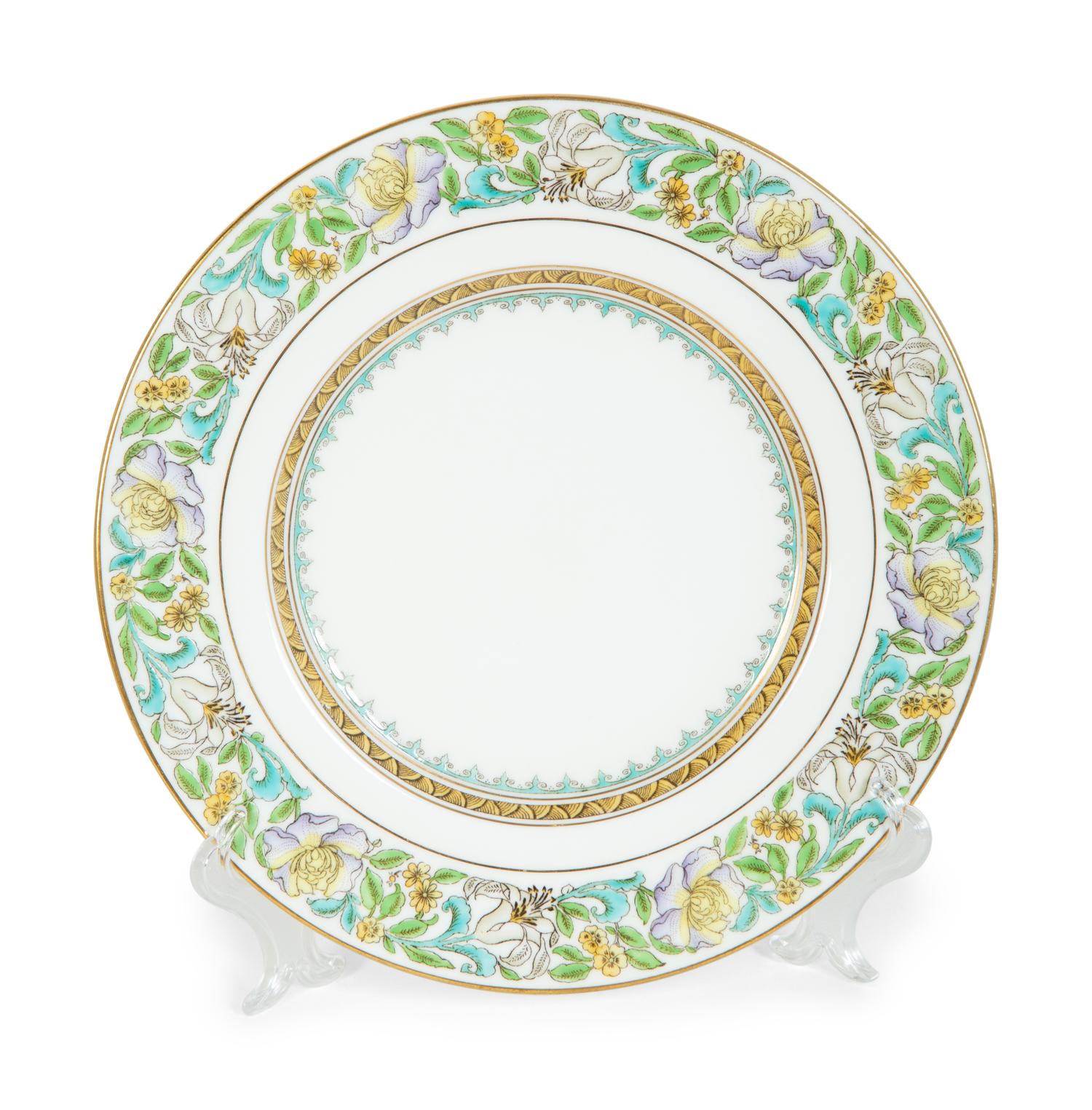 A Set of Twelve Davis, Collamore & Co. Minton Porcelain Dinner Plates