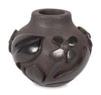 Carved Micaceous Blackware Jar