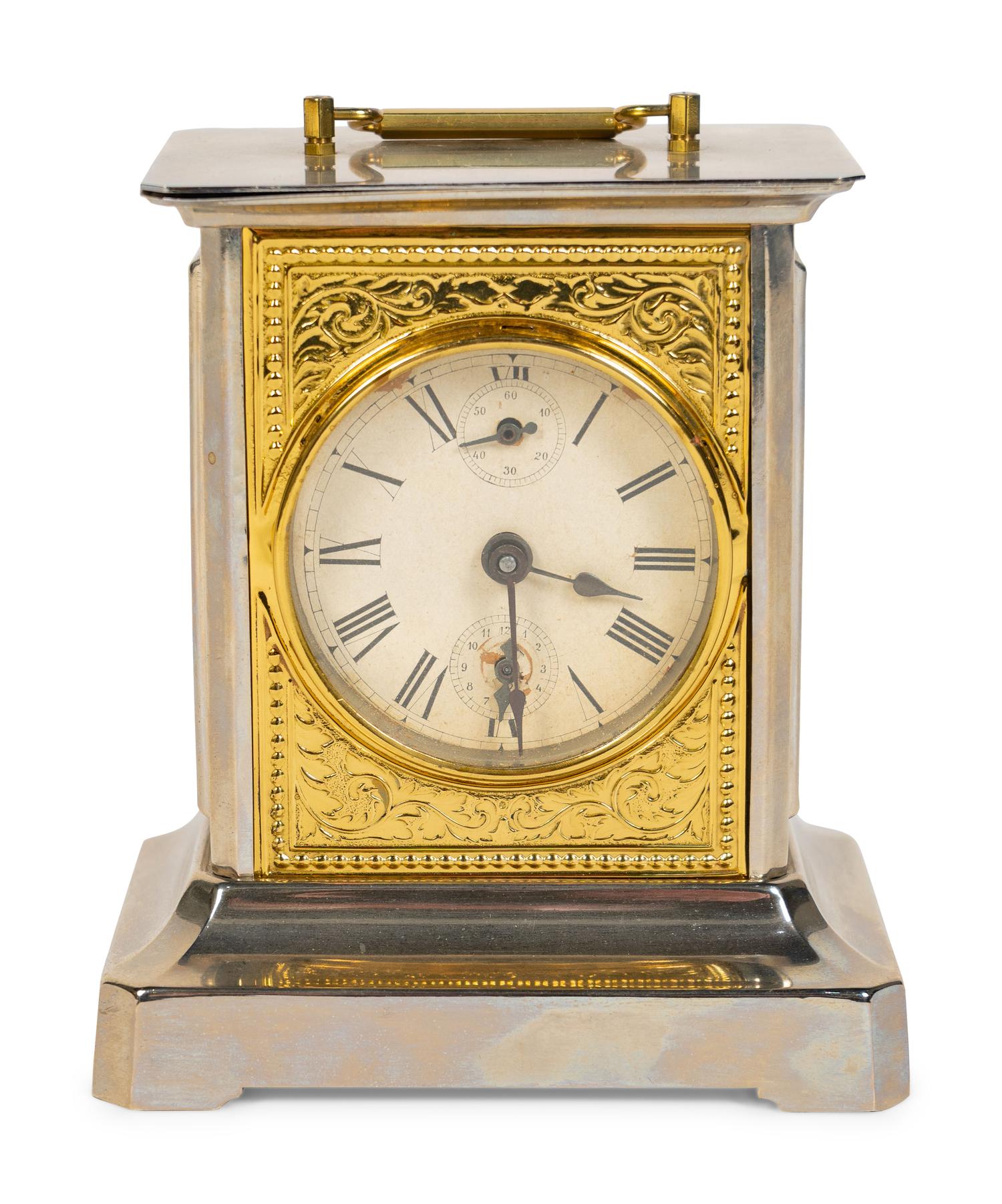 A Continental Gilt Metal Musical Carriage Clock Circa 1880