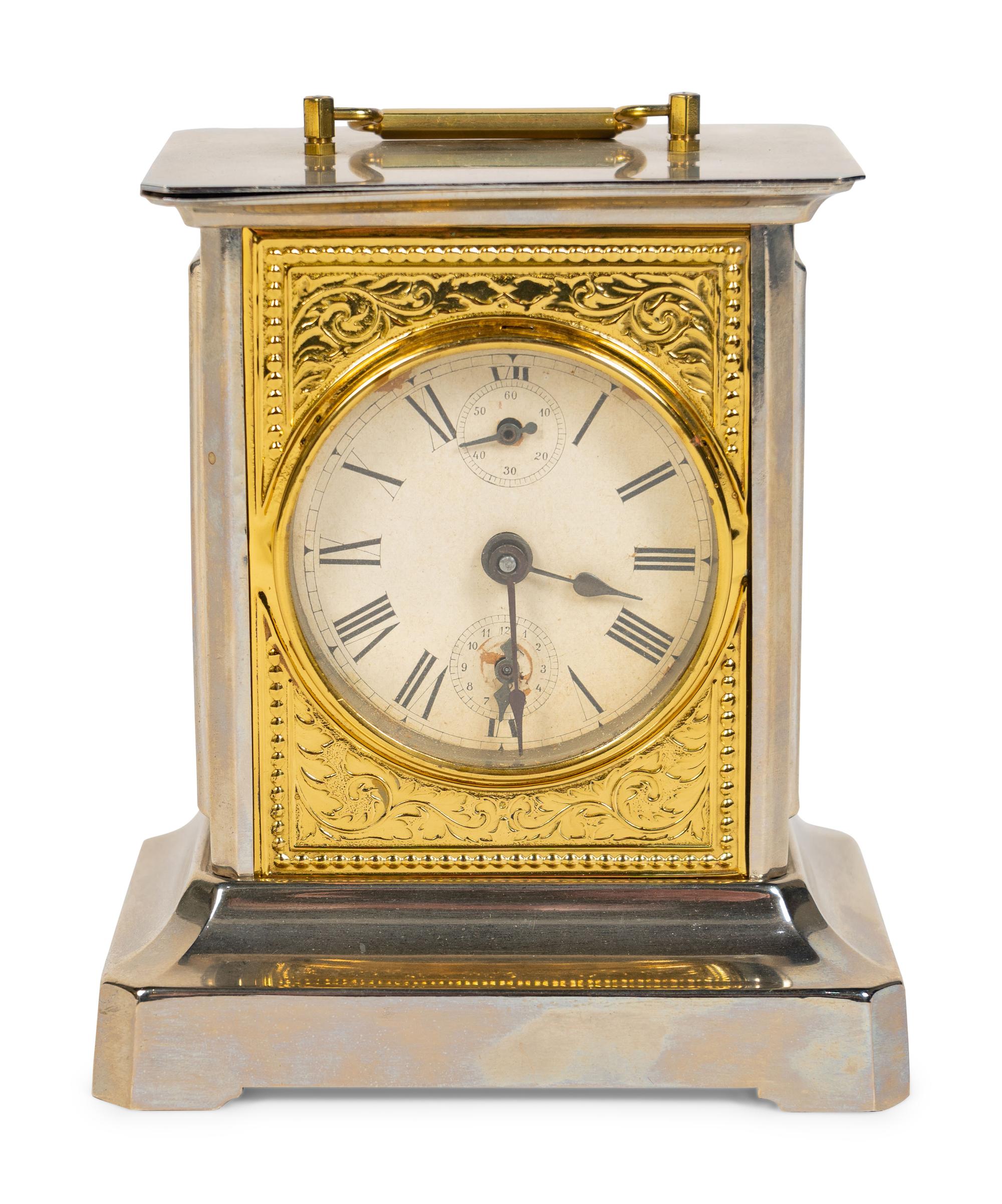 A Continental Gilt Metal Musical Carriage Clock Circa 1880