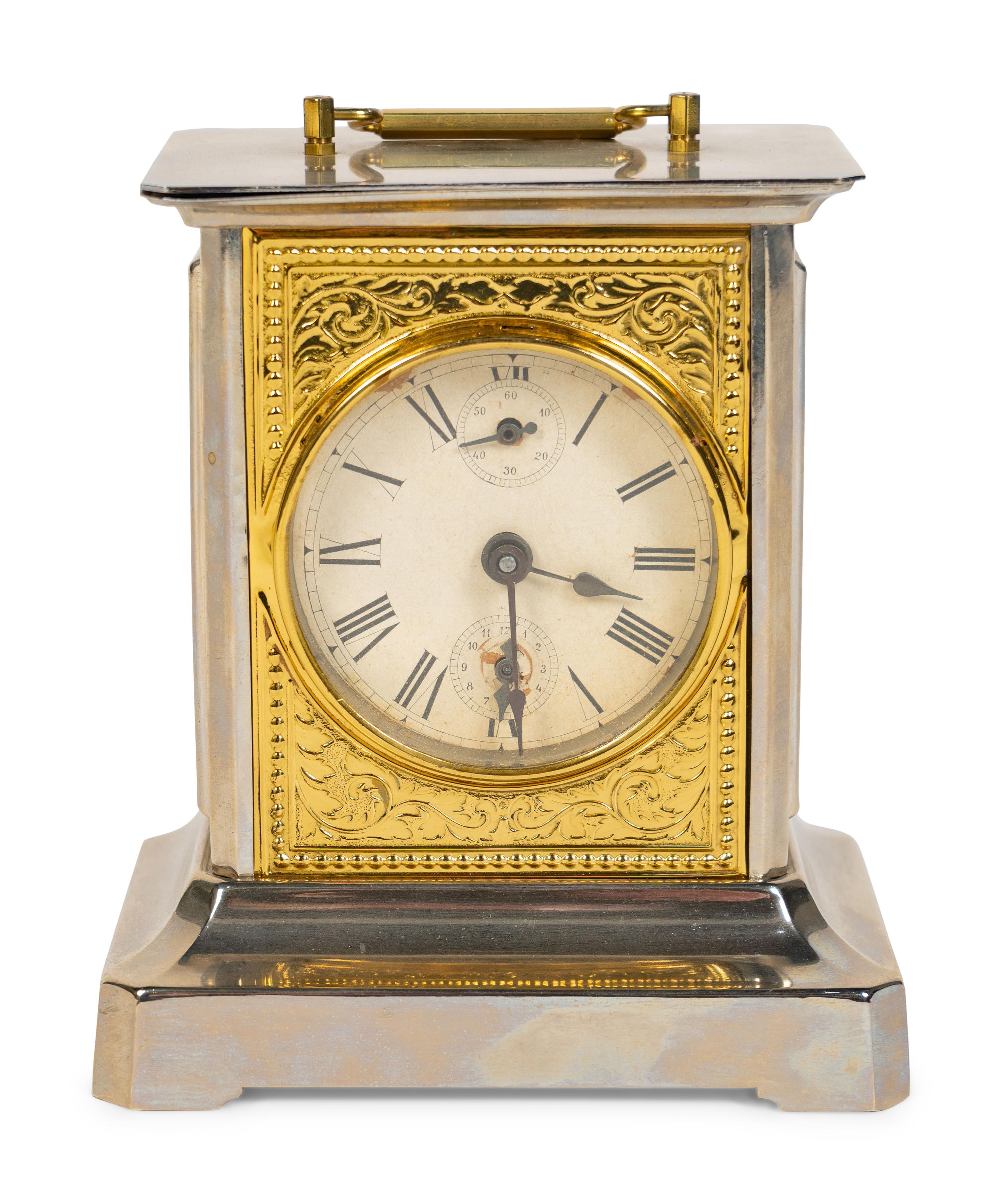 A Continental Gilt Metal Musical Carriage Clock Circa 1880