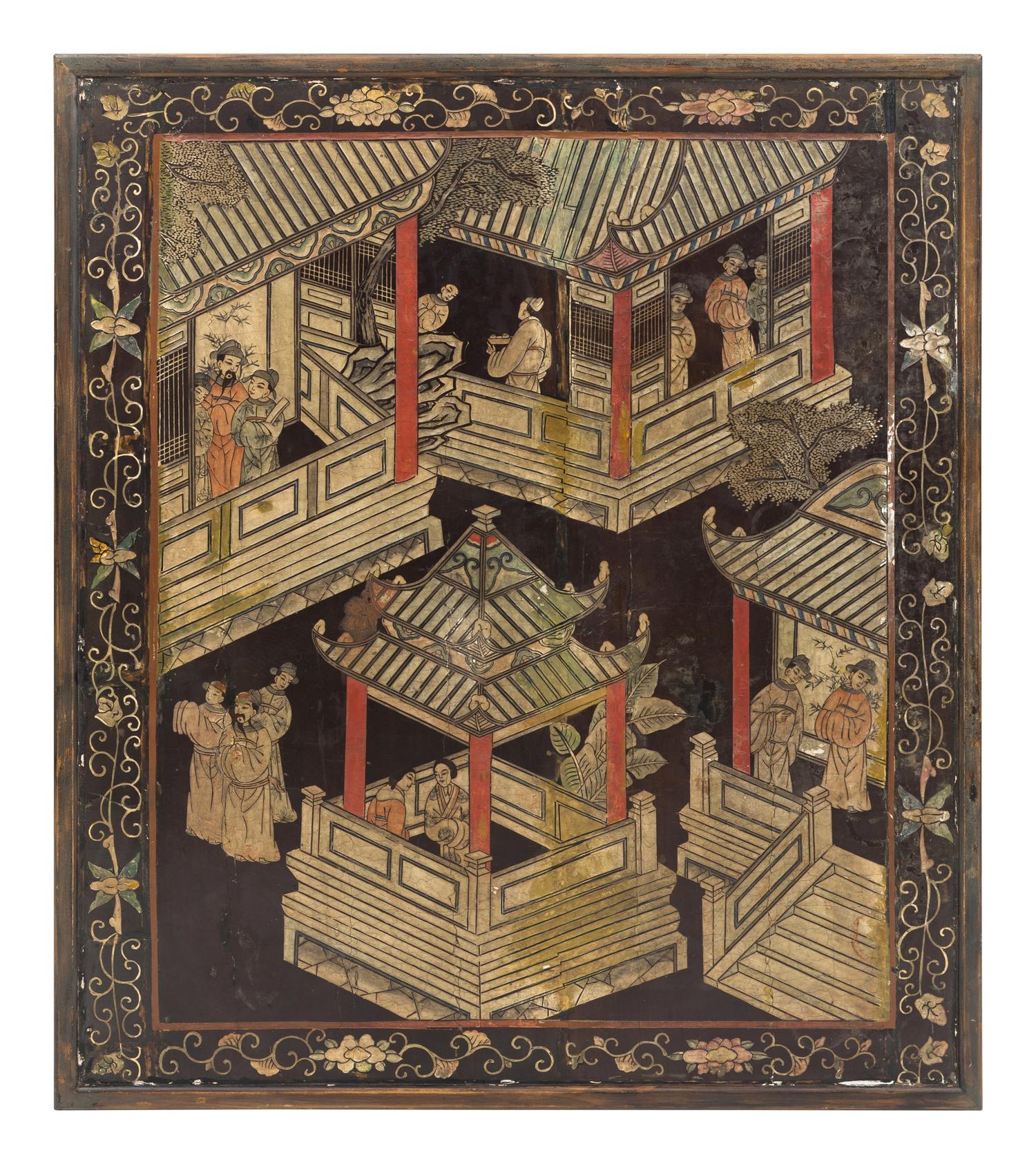 A Carved Hardwood Chinoiserie Low Table