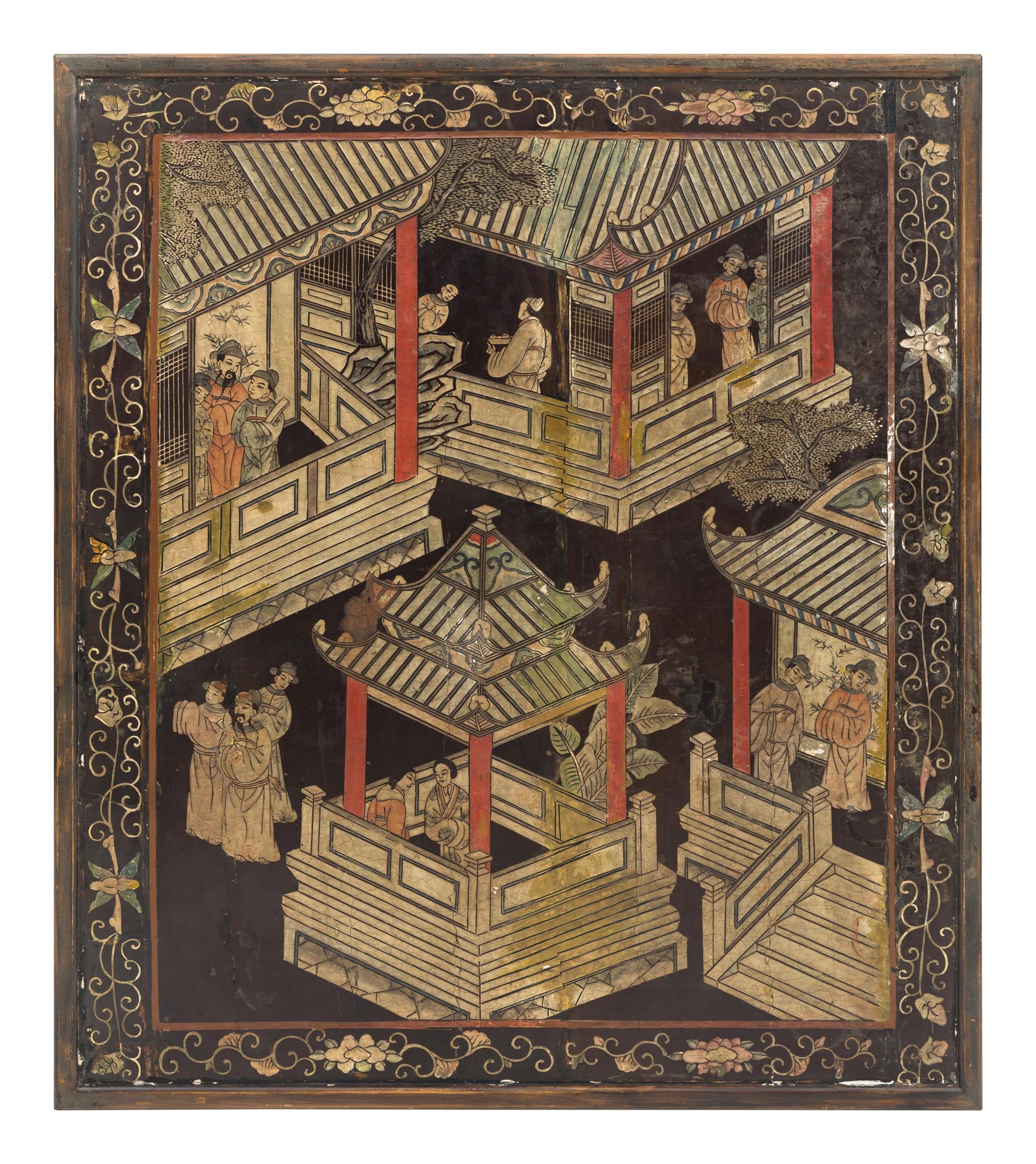 A Carved Hardwood Chinoiserie Low Table