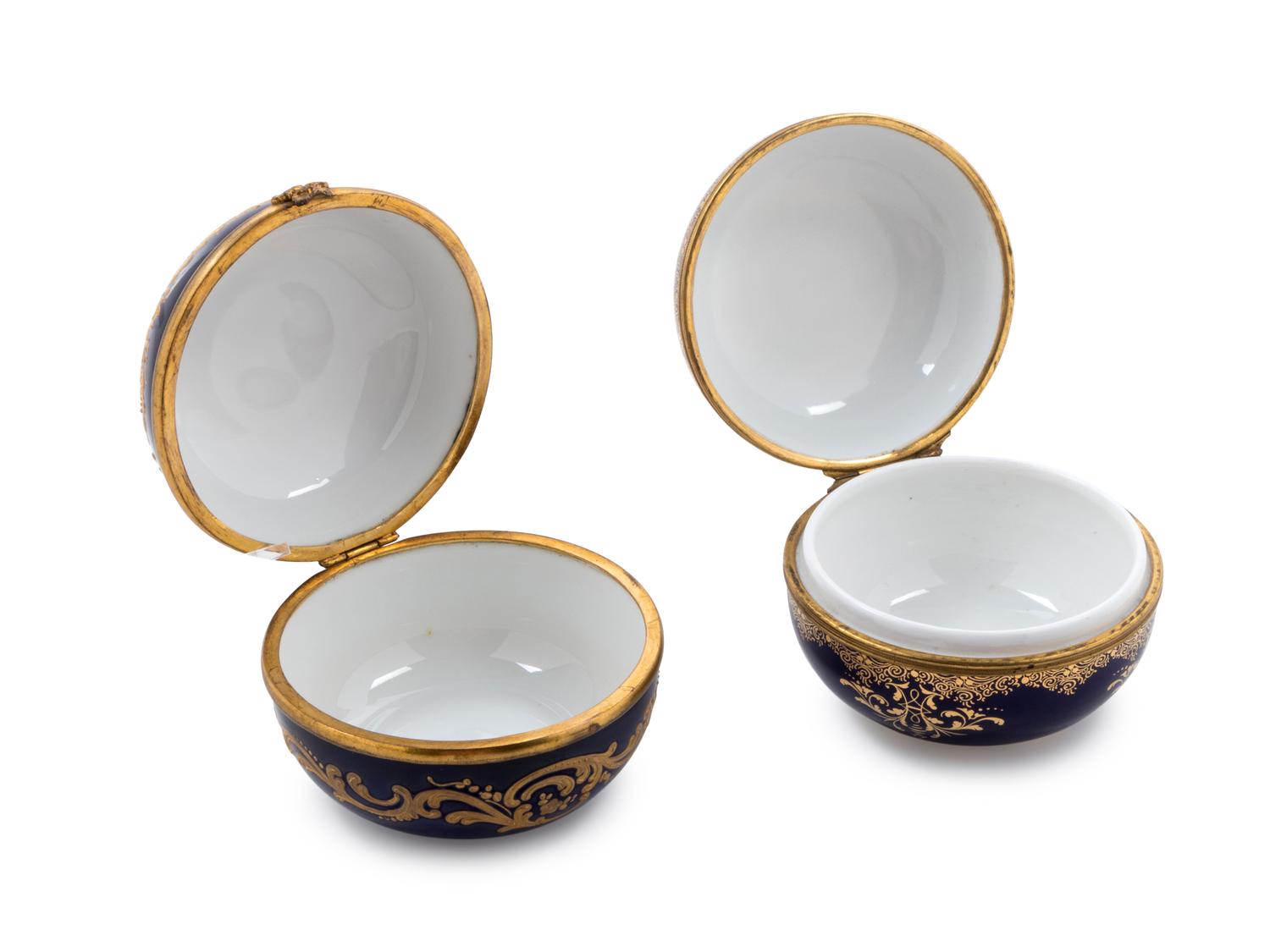 A Meissen Painted and Parcel Gilt Porcelain Circular Box