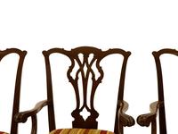 A Set of Six Chippendale Style Mahogany Dining Chairs