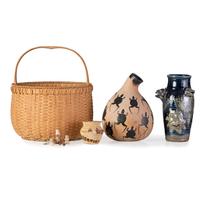 A Collection of Decorative Vases, Baskets and Figurines