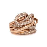 ROSE GOLD AND DIAMOND FREE FORM RING