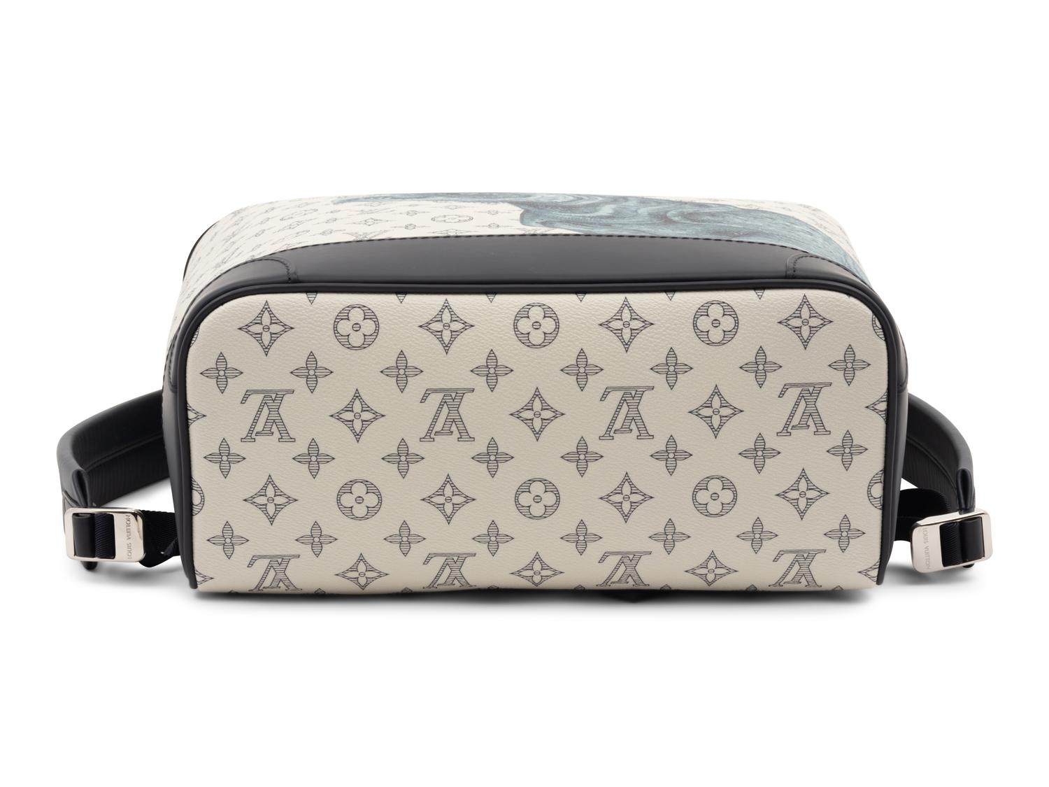 Louis Vuitton Limited Edition Chapman Steamer Backpack in Monogram Savane Dune Coated Canvas with Rhino Print, Chapman Brothers, Spring Summer 2017