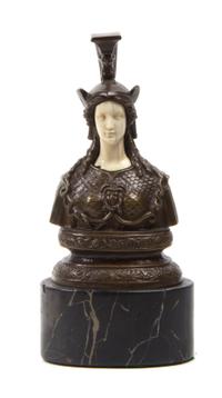 An Austrian Bronze and Ivory Bust, PETER TERESZCZUK, Height overall 10 1/8 inches. — PETER TERESZCZUK,