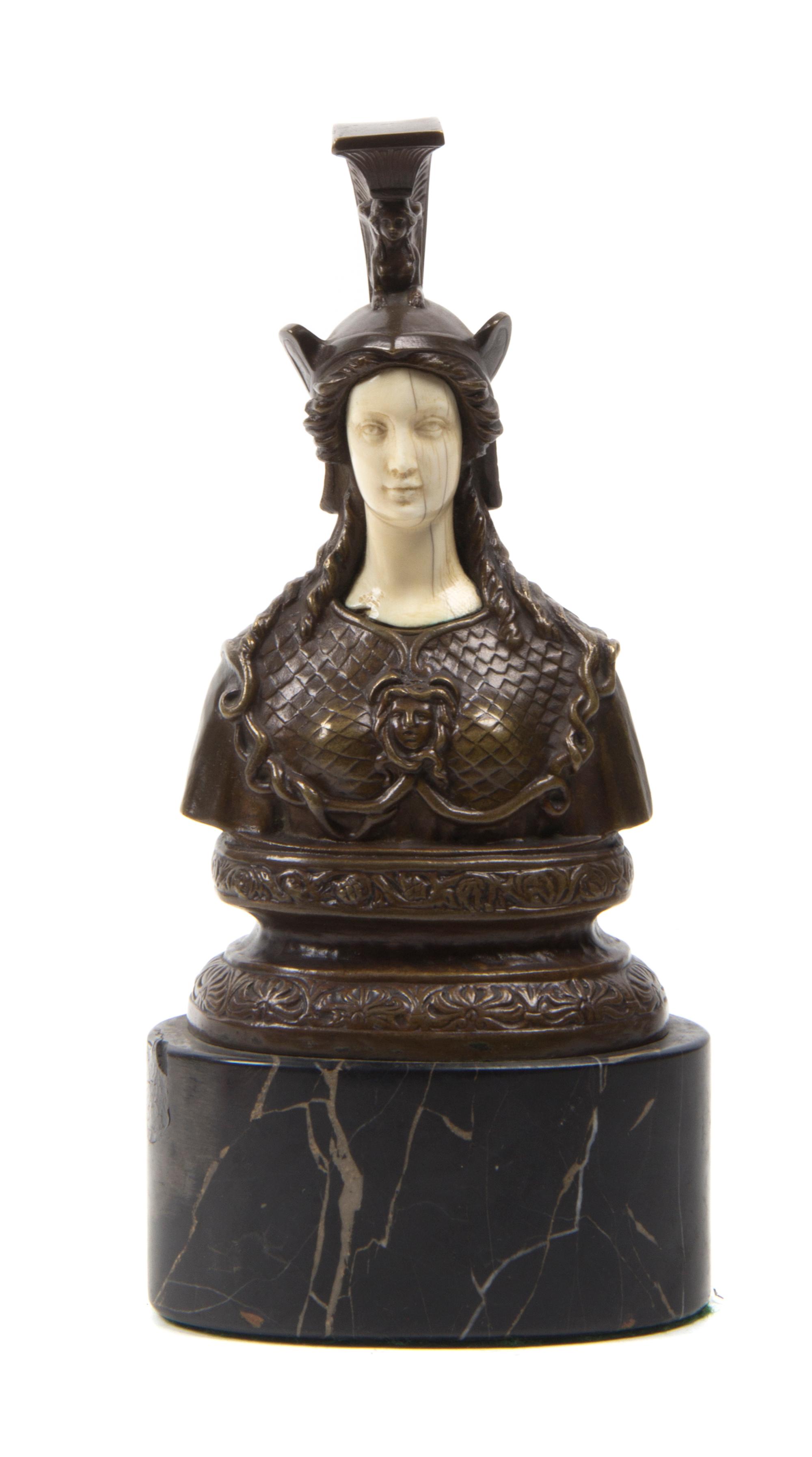 An Austrian Bronze and Ivory Bust, PETER TERESZCZUK, Height overall 10 1/8 inches. — PETER TERESZCZUK,