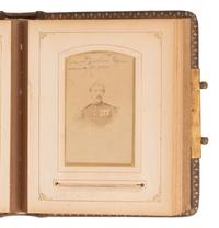 [MEXICO - FRANCE - EARLY PHOTOGRAPHY]. French family album incl. CDVs of soldiers who participated in the Franco-Mexican War.