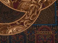 Five Chanel Items: Four Scarves and One Brooch, 1980-2000s