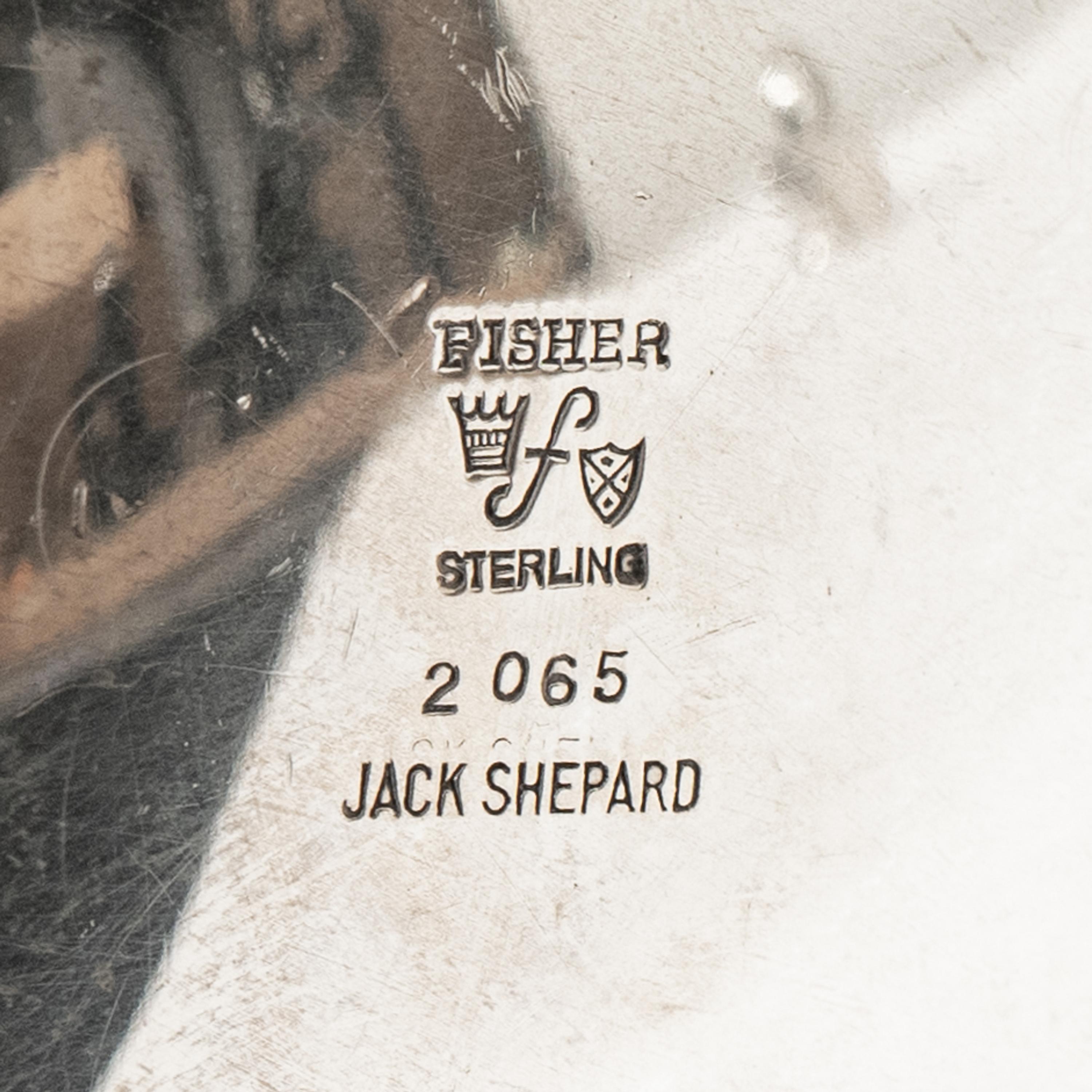 An American Fisher Sterling Silver Water Pitcher and A Cartier Sterling Silver Novelty Model of a Watering Can