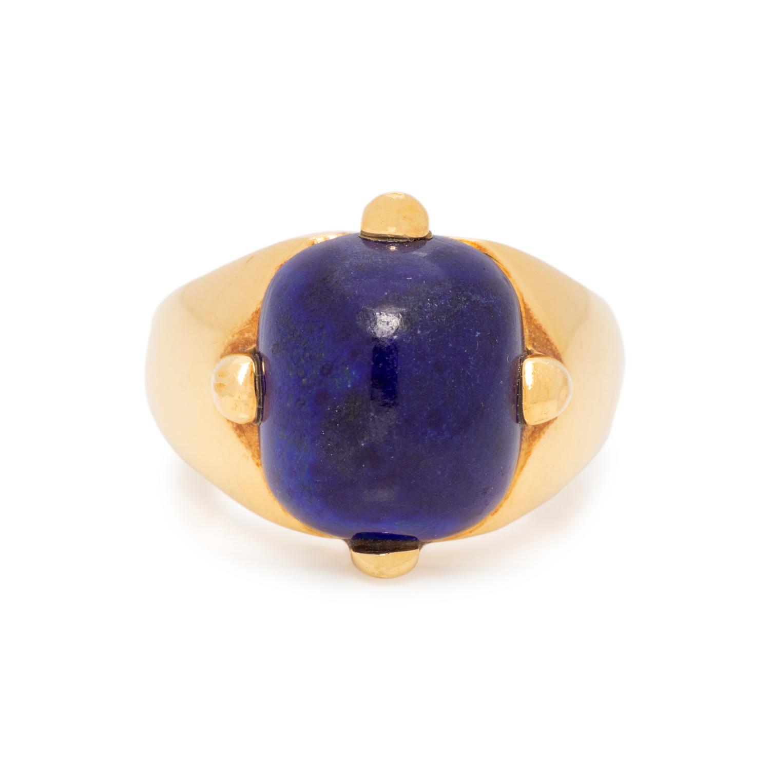 YELLOW GOLD AND LAPIS LAZULI RING